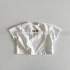 Playeras lindas de manga corta para niños estilo coreano divertidas ropa infantil verano para niñas camisetas básicas a rayas de color puro