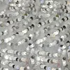 Jiaxin Tejido y Bordado Nueva Colección Primavera Verano 2021 Malla Elástica Geométrico Irregular Tela Bordada con Lentejuelas Tela para Ropa de Mujer