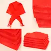 Cachecol Vermelho de Estudante 1,2m Espesso Grande Padrão Cachecol Vermelho para Crianças e Alunos do Ensino Fundamental 1m Cachecol Vermelho Padrão Nacional