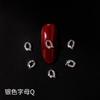 Nuevo LZ nail art 26 letras joyería de aleación de plata estilo japonés red roja joyería de uñas taladro de uñas