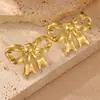 Es0009 Pendientes de Moda Europeos y Americanos Transfronterizos de Acero de Titanio para Mujer, Pendientes de Acero Inoxidable en Forma de Corazón, Pendientes Elegantes para Dama