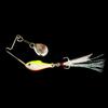 Isca VIB rotativa de micro-objeto com lantejoulas, formato de peixe, listras brancas, robalo de água doce com gancho de fenda de sangue, isca biônica