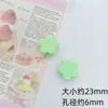 Cuentas de Flor de Estrella de Cinco Puntas con Agujero Grande Corazón Pintado Cuentas Sueltas de Acrílico Materiales para Colgante de Bolsa Llavero Hecho a Mano DIY