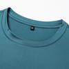 Camiseta de Manga Larga para Hombre Primavera y Otoño con Seda de Morera, Sin Costuras Sellada con Calor, Casual de Negocios, Cuello Redondo Estampado, Camiseta Básica