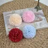 Flor de Cebola Artificial Cabeça de Flor Pirulito Bola Crisântemo Acessórios de Cabelo Acessórios Flor de Seda Flor Artificial Material DIY Artesanal Decoração de Caixa de Presente