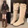 Botas Acima do Joelho Femininas Emagrecedoras Abraçando as Coxas Tamanho Plus Meninas Botas Longas 2026 Outono Inverno Nova Moda Botas de Salto Alto Botas Skinny Elásticas