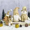 Muñeco de Navidad transfronterizo nuevo, franela, Papá Noel, muñeco de nieve, alce, adornos para ventanas, regalos de Navidad al por mayor