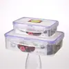 Juego de Contenedores de Plástico para Alimentos Aptos para Microondas, Lonchera para Refrigerador, Contenedor de Alimentos Rectangular Sellado para Oficinistas, Color Transparente Personalizable