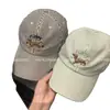 Gorra de Béisbol Vertical a Rayas Vintage para Mujer 2026 Nuevo Estilo Bordado de Dachshund Gorra de Ala Suave Sombrero de Sol de Alta Gama