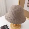 Sombrero de Pescador de Punto Hueco Estilo Coreano, Versátil para Otoño e Invierno, Hace que la Cara Parezca Más Pequeña, Cálido, Nuevo Sombrero de Pescador de Copa Redonda a la Moda para Mujer