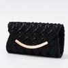 Nuevo Bolso de Cena Transfronterizo, Bolso de Noche Versátil para Vestido Color Champán, Exquisito Bolso Nupcial Plisado, Bolso Clutch, Bolso Cheongsam