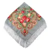 Estilo Étnico Retrô Franja Quadrado Primavera Verão Outono Inverno Baotou Bigode Lenço Boêmio Flor Comércio Exterior Lenço