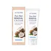 Jaysuing Crema Depilatoria Facial de Coco Limpieza Suave Vello Facial Labios Piel Delicada Suave Crema Depilatoria