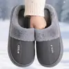 Pantuflas de algodón para hombre talla grande, otoño e invierno, suela gruesa, para interior, hogar, antideslizantes, felpa, pantuflas cálidas para hombre, venta al por mayor
