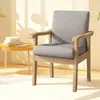 Silla de madera maciza súper suave, silla específica para estudiantes con reposabrazos, silla de madera maciza para personas de talla grande, silla de estudiante duradera de madera maciza, mesa y silla de té para balcón