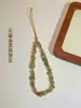 Cadena para Teléfono de Piedra Triturada de Cristal Natural, Correa de Muñeca Corta, Colgante Anti-Pérdida para Bolsos, Venta al por Mayor