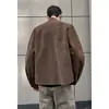 Jaqueta de couro PU tie-dye estilo americano com gola alta, coleção primavera/outono masculina, design de alta qualidade, ombros com caimento regular, jaqueta bomber, jaqueta Harrington flight