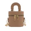 Moda Estilo Coreano Bolsa Balde Distinta Bolsa Feminina 2025 Novo Design Zíper Duplo Bolsa Transversal Bolsa de Mão Elegante Tendência
