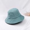 Sombrero de pescador con correa de color liso para niña, estilo coreano, con lazo, para primavera y verano, para mujer, sombrero de ala ancha que combina con todo.
