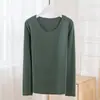 Nova camisa base de veludo catiônico feminina 2022 outono e inverno plus size sem costura gola redonda gola semi-alta autoaquecimento quente
