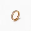 Anillo de Lujo de Doble Fila con Circonita de Diamante Completo en Oro y Plata, Anillo Cerrado con Diamantes en Toda la Circunferencia, Anillo de Dedo Índice Moderno Apilable, En Stock