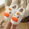 Pantuflas de Algodón de Invierno para Mujer, Lindas Pantuflas de Algodón Cálidas Antideslizantes para el Hogar, Interiores y Exteriores Casuales para Parejas, Pantuflas de Algodón para Padres e Hijos