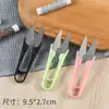 Tijeras en U con Mango de Plástico para Cortar Hilo de Punto de Cruz, Sedal de Pesca, Tijeras Pequeñas, Tijeras de Hierro, Bordado, Tijeras de Acero Inoxidable para Hilo