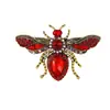 Broche de abeja vintage incrustado con diamantes, broche de aleación con forma de insecto, accesorio de pin decorativo para chaqueta de traje, transfronterizo