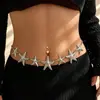 Cadena de Cintura Elegante de Metal con Girasol para Mujer de Comercio Exterior, Accesorio de Cintura Ajustable para Vestido, Cinturón de Cadena Multicapa de Gama Alta