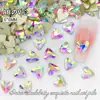 6mm V Corazón Corazón de Melocotón Celebridad de Internet Populares Planos Fondo Plano Forma Especial Diamante Uñas Joyería Diamante Decoración Cristal de Vidrio Usable Uñas Diamante