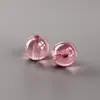 Chapado de Color Transparente Color Deslumbrante Agujero Recto Cuentas Redondas Accesorios DIY Cadena para Teléfono Móvil Pulsera Cristales de Imitación Cuentas Acrílicas
