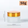 Garrafas Dispensadoras de Vidro Fosco Atacado, Frascos para Creme e Creme Facial, Frascos de Embalagem Cosmética 50g, Frascos de Vidro, Frascos para Produtos de Cuidados com a Pele