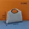 Artículo más vendido transfronterizo: Bolso de Mano Simple, Moderno y Elegante con Diseño Plisado, Bolso de Mano Metálico Halo para Fiesta, Bolso de Noche