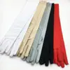 Luvas de elastano femininas elásticas de manga comprida etiqueta branca para dirigir proteção solar cobertura de braço fabricantes externos atacado