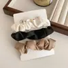Cuerda para el Cabello de Seda Marrón de Gama Alta para Mujer, Anillo de Intestino para Atar el Cabello, Cubierta de Cuero de Aspecto Caro, Elegante, Accesorios para el Cabello de Intestino, Goma Elástica
