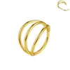 Arracadas de acero inoxidable 316L con circonita cúbica, anillos para la nariz, pendientes de piercing, anillos cerrados, anillos para el tabique nasal sin costuras con circonita cúbica, argollas sin costuras