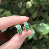 Europa y Estados Unidos nuevo pendiente de clip para oreja femenino personalidad diamante circonita de color tipo C pendiente de clip para oreja moda joyería para oreja sin perforación fabricantes al por mayor