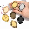 Accesorios para Joyería de Aleación DIY Piedra de Tiempo Base Ovalada Pulsera Llavero Colgante Decorativo C114