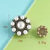 Nuevos Zuecos de Aleación Vintage para DIY de Venta Caliente, Accesorios para Ropa, Fundas de Teléfono, Dijes para Zapatos Estilo Chanel con Perlas, Accesorios
