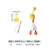Vários estilos de chapéus de pena para varanda 7 polegadas Decoração de quintal boneca de ganso branco grande acessório de chapéu de tricô fornecimento