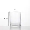 Copo de Vela Colorido para Aromaterapia DIY Suporte de Vela de Vidro Simples para Casa Hotel Vela Perfumada Copo Vazio com Tampa Impressão de Logo