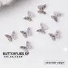 Arte de Uñas Lazo Pequeño 3D Colorido Mini Lámina de Resina Mariposa Pedrería Estilo Mixto Calcomanía para Uñas Decoración Paquete de Materiales con Pedrería