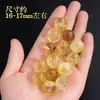 Adornos de Bola de Citrino Natural Brasileño Piedra Cruda Pulida Mini Fortuna Cuenta Individual Cuenta Redonda Pulsera Collar DIY Venta al por mayor