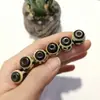 Cuentas Dzi de Taiwán Patrón de Piel de Naranja Diente Weathered Proceso de Pasta Humectante Mantequillosa Ágata Natural Accesorios para Collares DIY [Grado a]