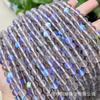 Cuentas redondas de piedra lunar sintética, esmeriladas/brillantes, accesorios de joyería DIY semiacabada, venta al por mayor transfronteriza