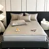 900D Lujo Accesible Jacquard Acondicionado por Aire Alfombra Suave Plegable Lavable a Máquina Clase A Transpirable Alfombra de Salud Verano Hogar Alfombra de Seda de Hielo 1.8