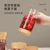 Frasco de Vidrio Sellado con Tapa de Bambú de Rosca, Frasco de Almacenamiento para Alimentos, Miel, Empaque de Té, Frasco de Fermentación de Vino de Alto Borosilicato