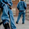Jeans Bordados de Estrellas Transfronterizos Europeos y Americanos Estilo High Street Unisex Y2K Harajuku Hip-Hop Pantalones Casuales Holgados