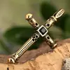 Espejo Cruzado Celebridad de Internet Joyería de Comercio Exterior al por Mayor Personalizado Retro Europeo y Americano Cruz de Hombre Colgante de Acero de Titanio