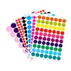 Adesivos de bolinhas coloridos A5, etiquetas de classificação autoadesivas, etiquetas redondas em branco, adesivos de etiquetas de bolinhas escrevíveis